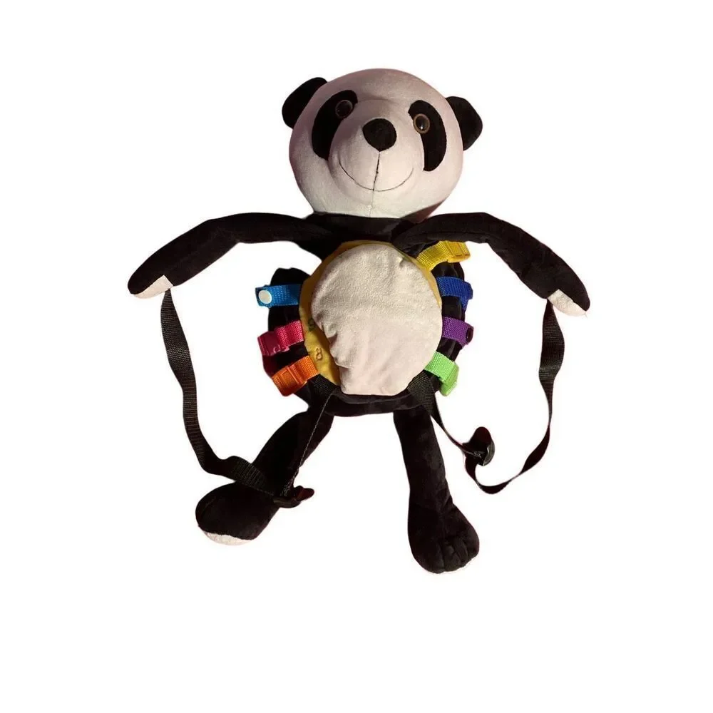 Buckle toys bear activity backpack stuffed animal learning activity